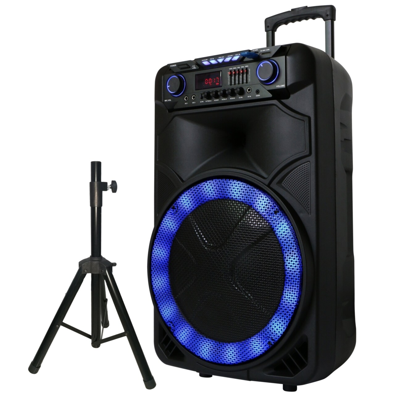 Supersonic 15" Portable Bluetooth Speaker with Stand (IQ-6115DJBT)